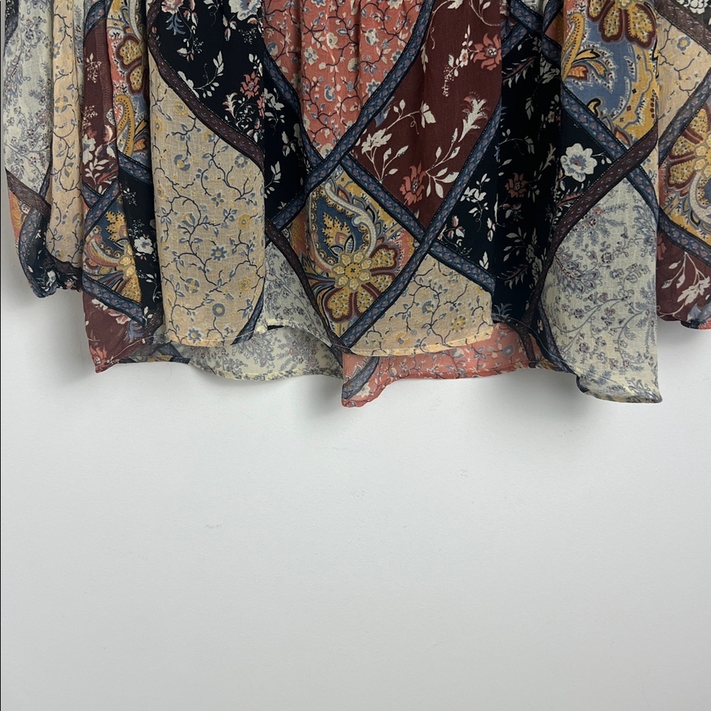 American Eagle Multi Color Patchwork Pattern Tie … - image 5